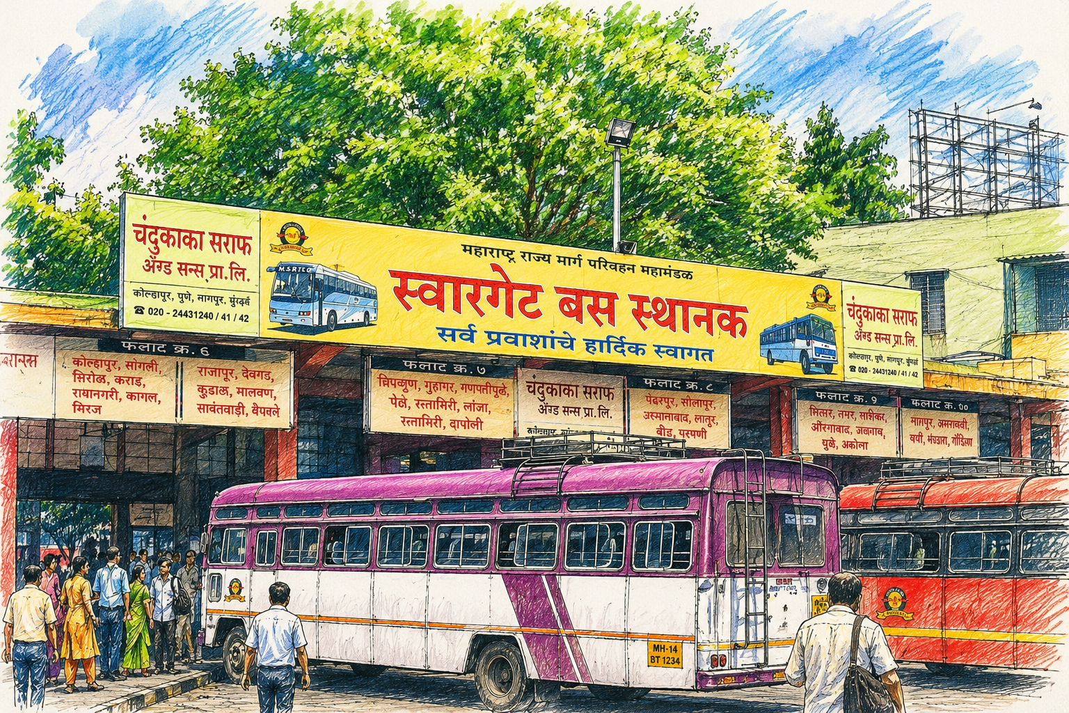 Chatrapati Sambhaji Nagar to Pune Bus Timetable | MSRTC ST Bus Time, Fare & Route